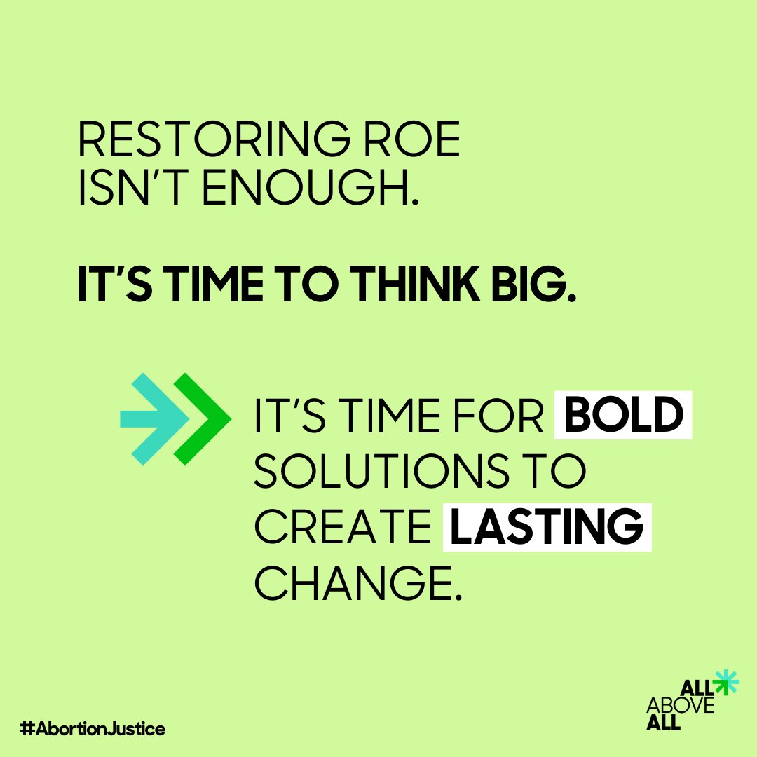 EssnAccessHlth's tweet photo. #Roe was always the floor, we must be bold and think bigger to solve our abortion crisis and move toward #AbortionJustice https://t.co/xhVPCTqEpd
