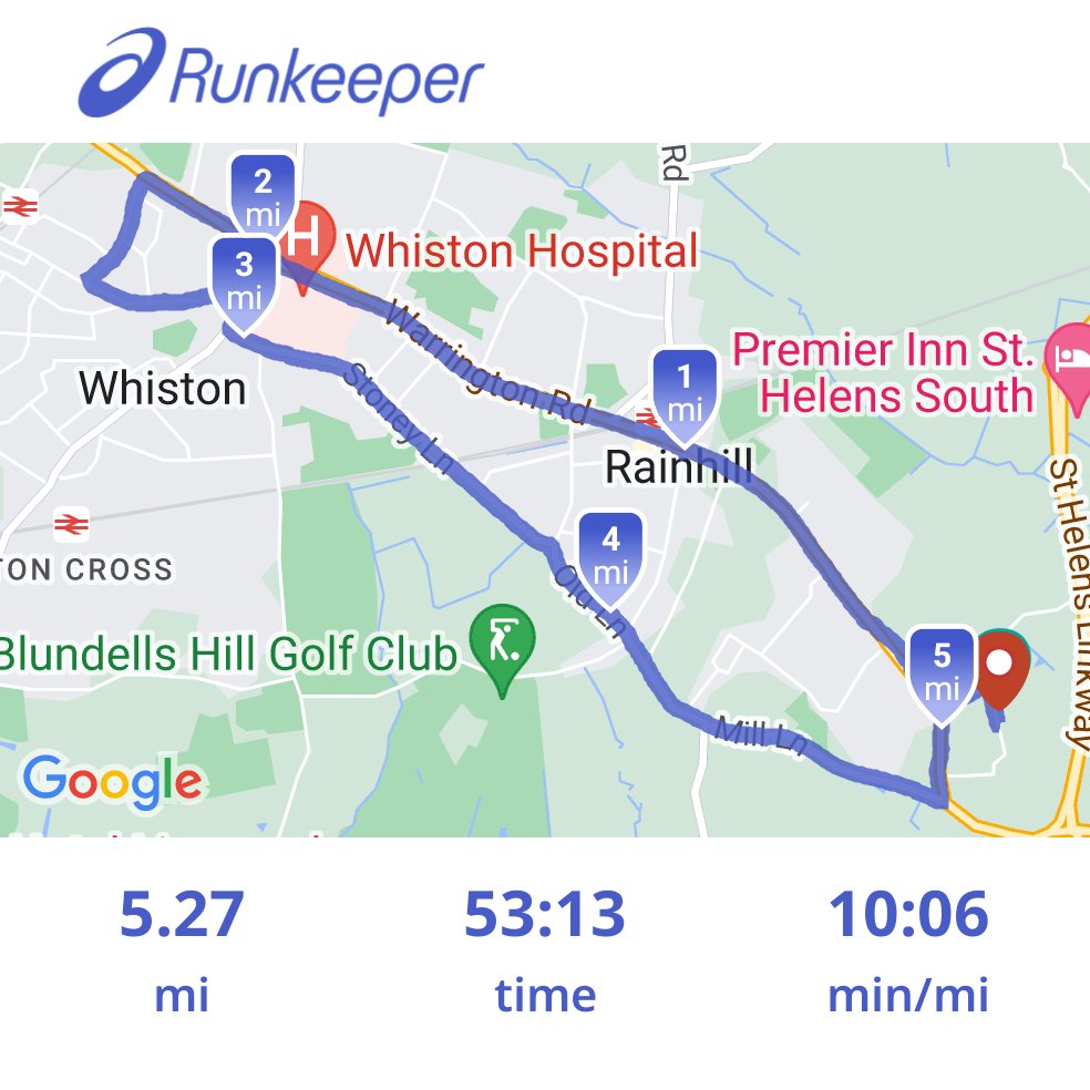 MarkAllcock39's tweet photo. I just completed an activity with Runkeeper #running #fitness #run #rainhill https://t.co/NB6kcAa9t0 https://t.co/hg7epx3V5g
