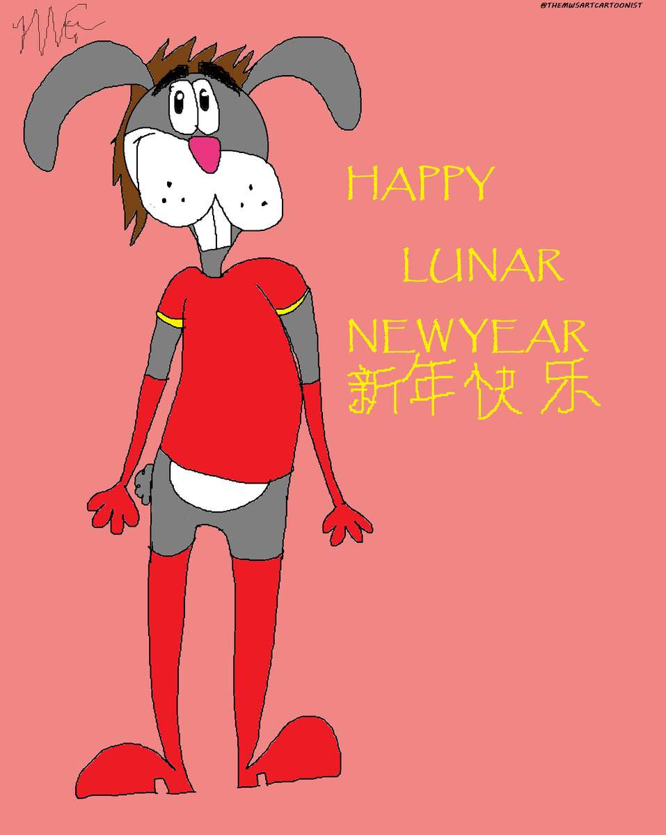 very big China public holiday Happy Lunar New Year! is rabbit

#oc #cartoon #cartooncharacter #toon #rabbit #happlunarnewyear #happylunarnewyear2023 #digital #digitalart #digitalartist #anthrofurry #originalcharacter #originalcartoonoc