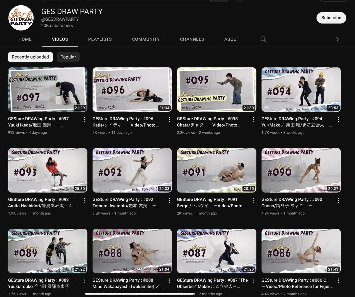 funktechnisch's tweet image. if you're looking for a good warmup or online figure drawing reference this youtube channel has been a godsend for me lately. they have a lot of good variety in poses/models/outfits!! and their videos aren't behind paywalls