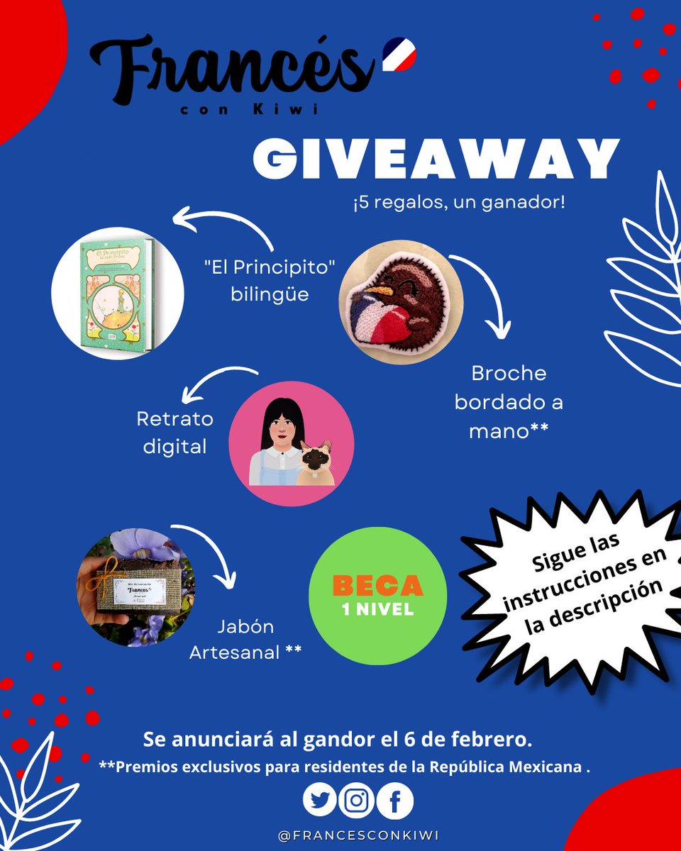 FrancesConKiwi's tweet photo. 🎉GIVEAWAY DE 4° ANIVERSARIO🎉

Sólo 3 pasos para participar:

1. Seguirnos a @FrancesConKiwi , @mariagamesa y @EvelymPlayerOne 
2. Dar ❤️y RT a esta publicación.
3. Comentar una 🇫🇷 y etiquetar a un amigo.

¡Puedes participar en IG y en FB para más oportunidad de ganar! https://t.co/AEO0erFCd5