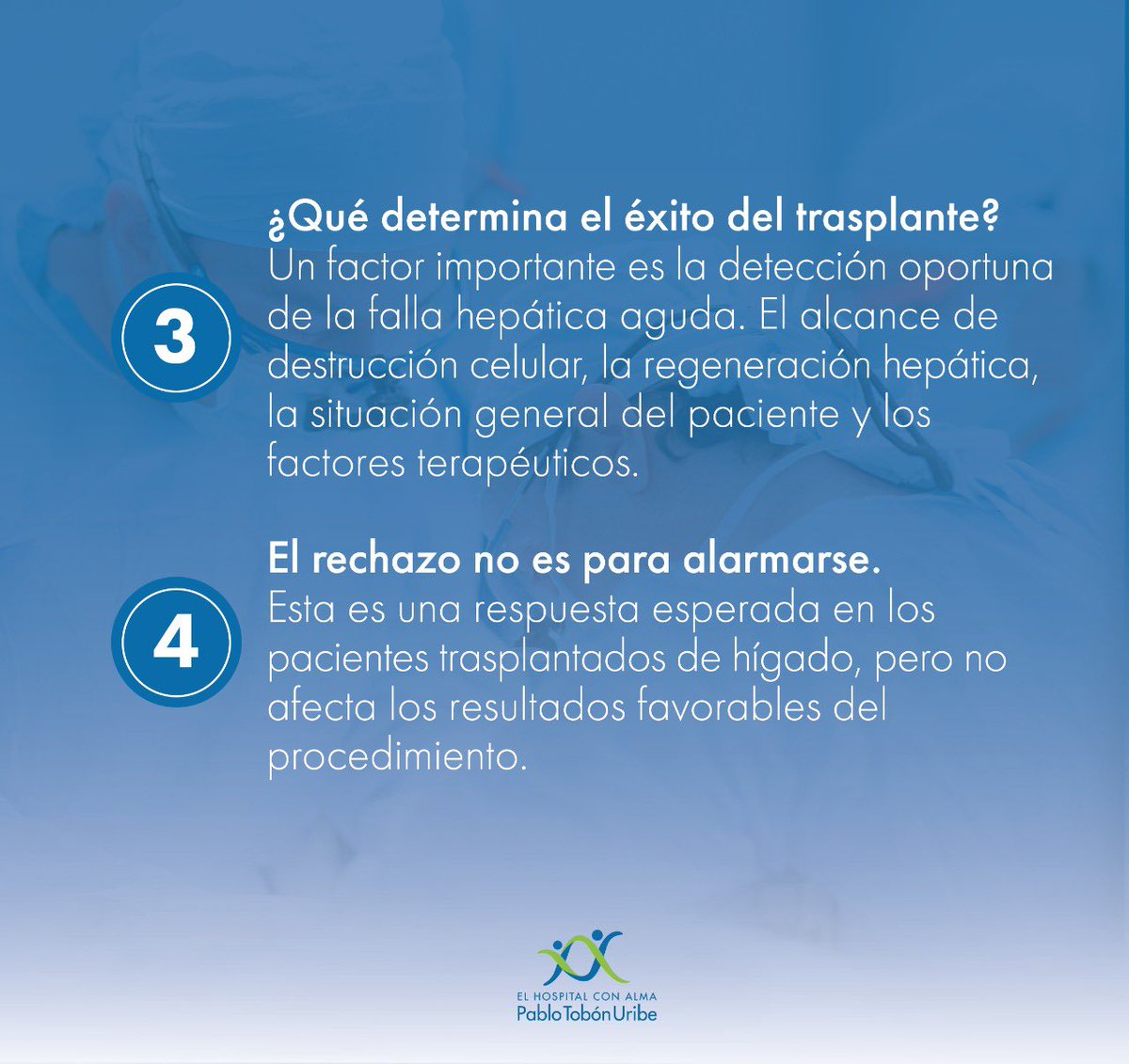 ¿Qué pacientes requieren un trasplante hepático? 
¿Qué tan exitoso es el procedimiento? 

Te compartimos cuatro datos importantes que debes saber sobre este tipo de intervención.