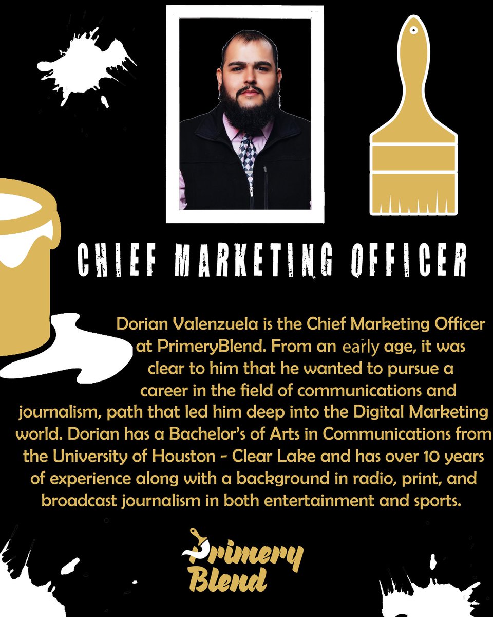 PrimeryBlend's tweet photo. Get to know our Chief Marketing Officer ⚫️
#BlendIt https://t.co/YuL4rZ7xDf