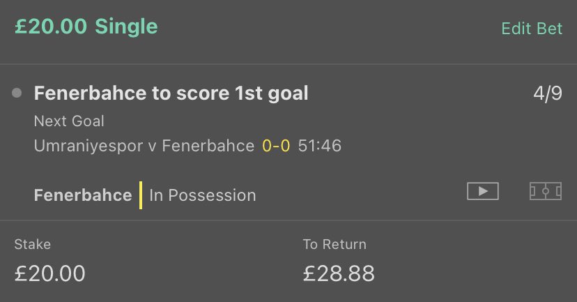 starboystats's tweet photo. 💸£20 -> £1000 CHALLENGE💸

Bet 1 - Fernbahce to score 1st goal

£20 returns £28.88 https://t.co/hg1joLhwaF