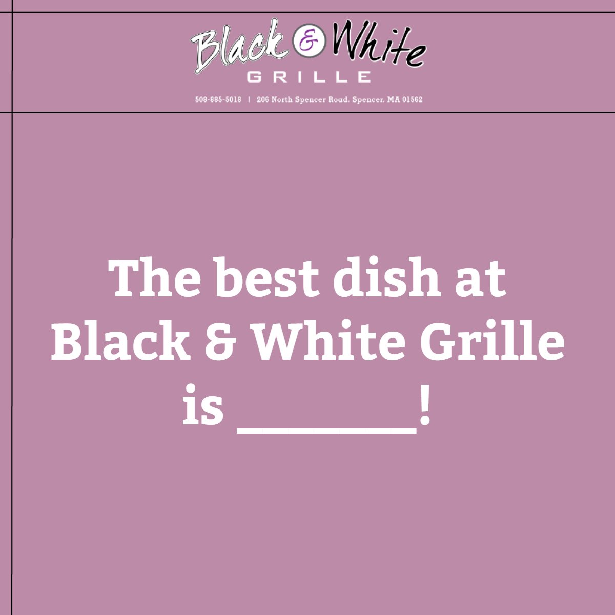BW_Grille's tweet photo. With our delicious cuisine that's made from scratch using fresh, high-quality ingredients, there's always something to enjoy here. We want to know: What would you recommend to someone who has never been to Black &amp; White Grille? https://t.co/gdxDcBfqFx