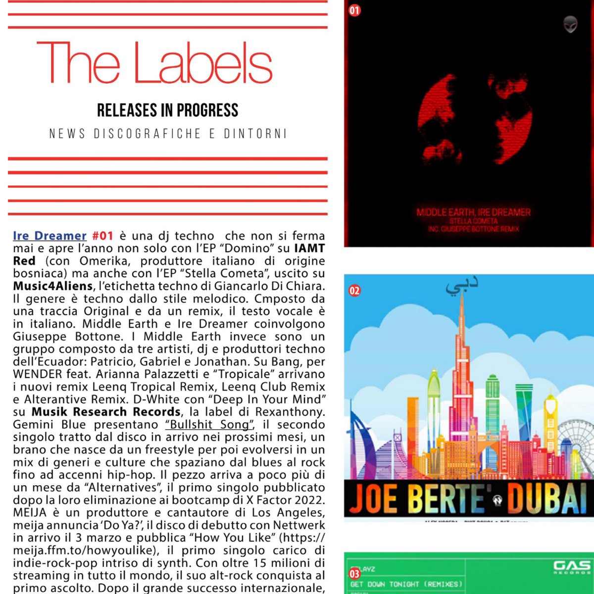 iredreamer_dj's tweet photo. Ciao Amici 😘
I’m so pleased to announce you that my Stella Cometa and Domino EPs are online now on Danceland n.1 2023!
You can find the review on page 19
https://t.co/3UZqc0wLVL
Enjoy the reading! Grazie! With love, Ire 🎵🌟❤️
#iredreamer #danceland #djmagitalia #riccardosada https://t.co/pTKiRIuZ0l
