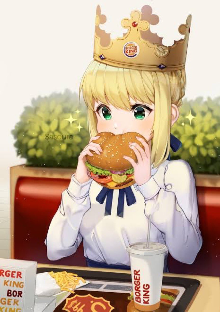 Futaba eating burger  9GAG