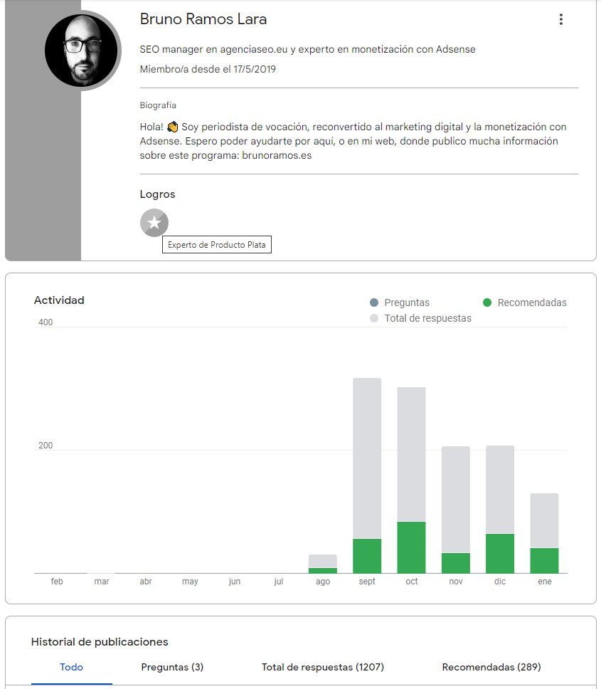 brunoramoslara's tweet image. 💃🥳🎉
5 meses publicando TODOS los días (salvo el 25 de diciembre)...

1207 respuestas...
289 marcadas como recomendadas...
19 logros conseguidos...
Casi 3800 puntos acumulados

Y POR FIN, subo al nivel Plata como Product Expert de Adsense 
💪
 #Adsense #AdsenseTips