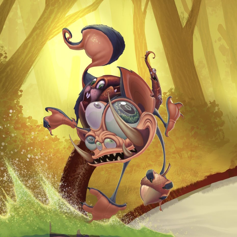 R_Jam17's tweet image. Shout out to @jessesmithart and @carkayous stepping up for #crofam when The Trip decided to exit. Was able to trade in my disgraced Shroomie for this Five Eyed Fickler from Carkayous Expedition 8.1 on @cryptocomnft 
I *definitely* got the better deal 😅
Thanks so much Jesse 🙏💙