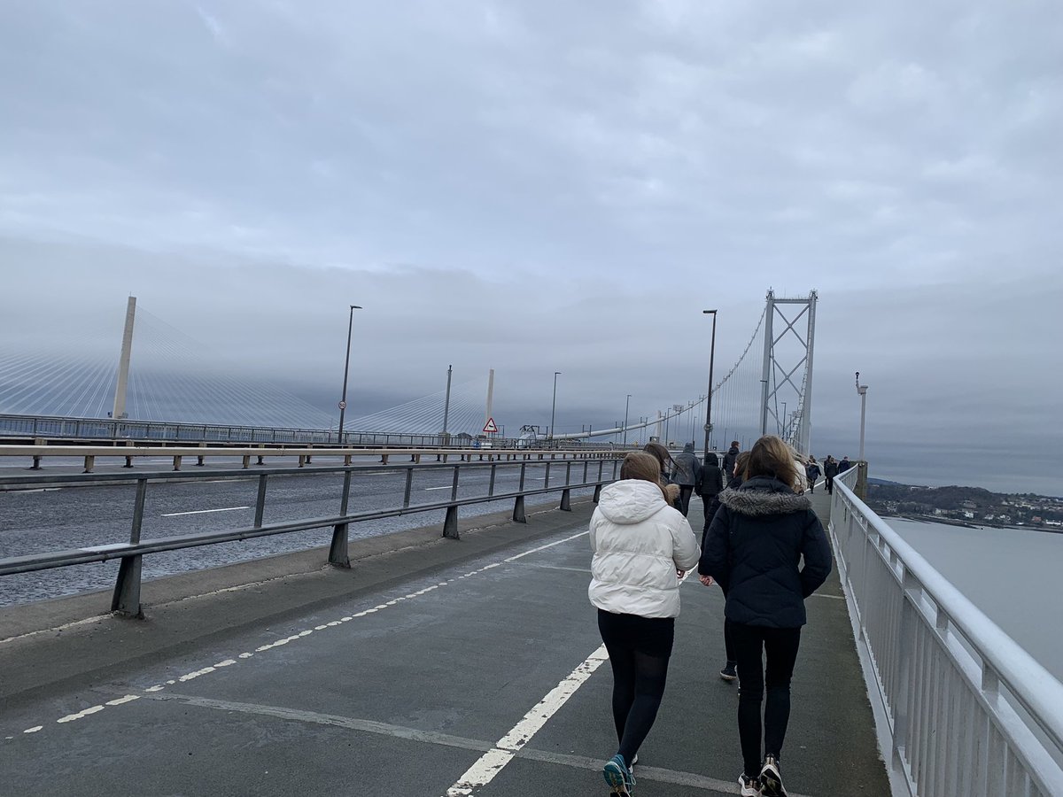 MrsDickson3's tweet photo. Another Monday and another beautiful walk in South Queensferry over the Forth Road Bridge with S4. @QHSPE https://t.co/FCHBePbYqF