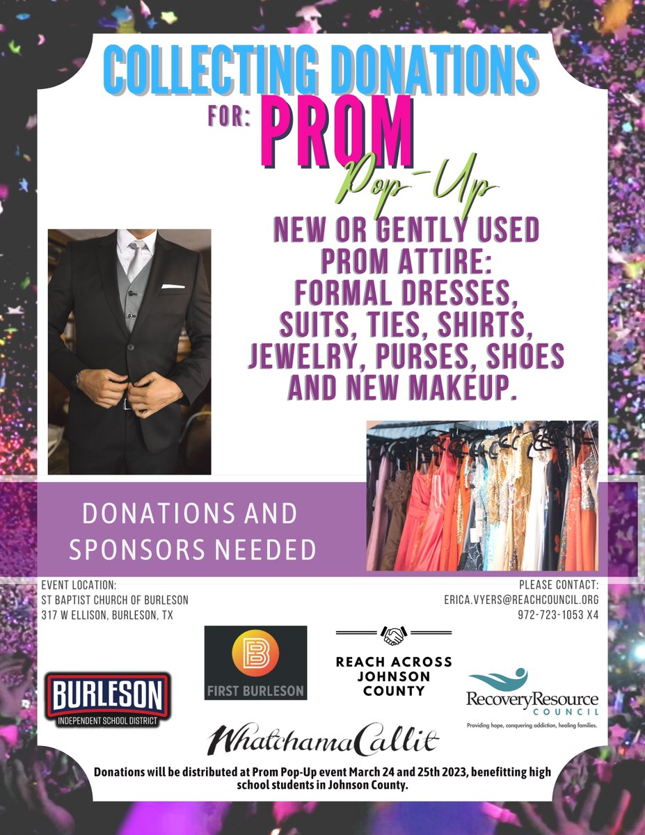 If you are interested in helping, please let us know! 817-245-1700 x1704.