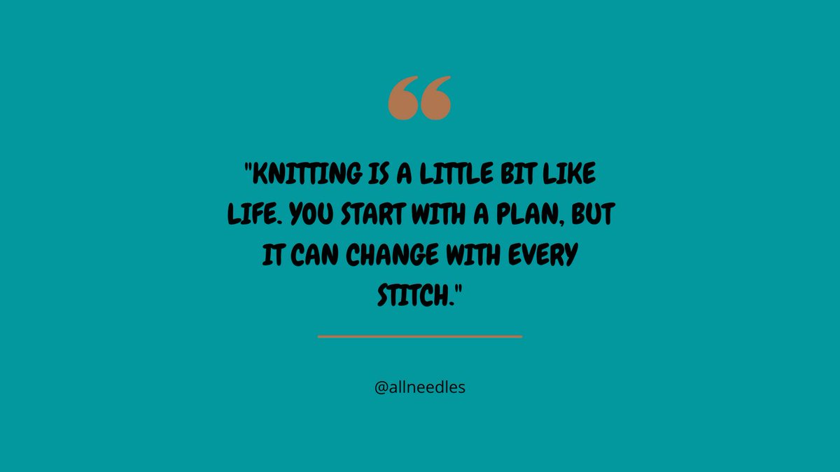 Every. Single. Time!!  Comment below and tell me about a time when your plan changed.  Did it work out for the best in the end?
#allneedles #emmasadlerdesigns #knitlife #knitterslife #lifeofaknitter #knithappens #knittingplans #knitallthethings #knitspiration #motivationmonday