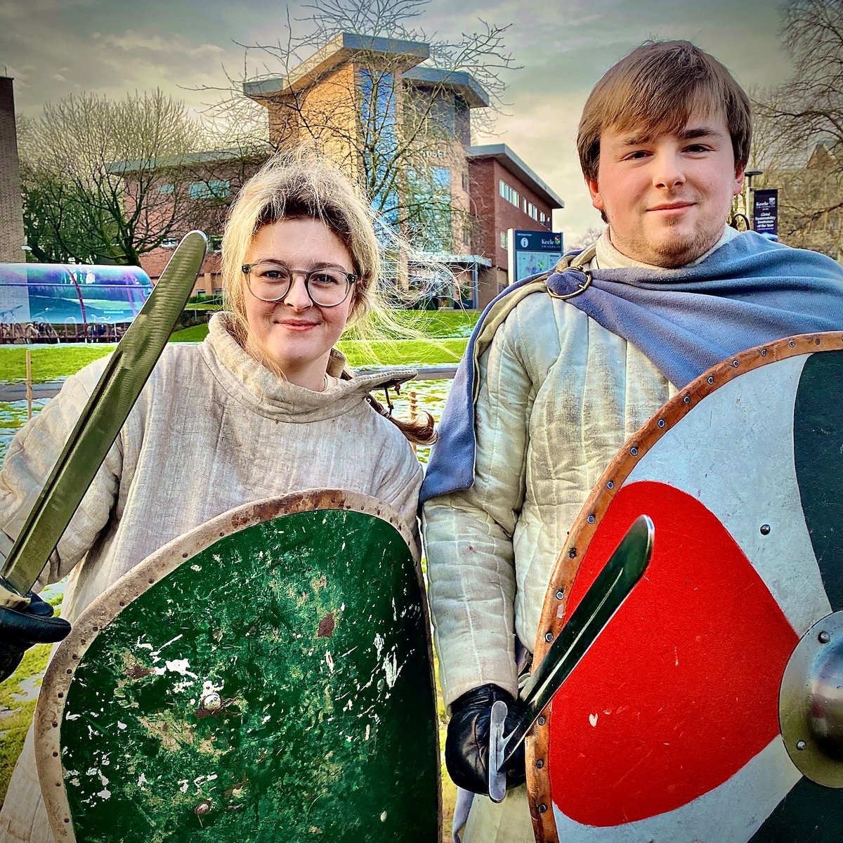 Keele Reenactment Society - just one of many dozens of societies to sign up to during this week's Welcome Event. Find these valiant warriors battling it out outside the library this afternoon and tomorrow.