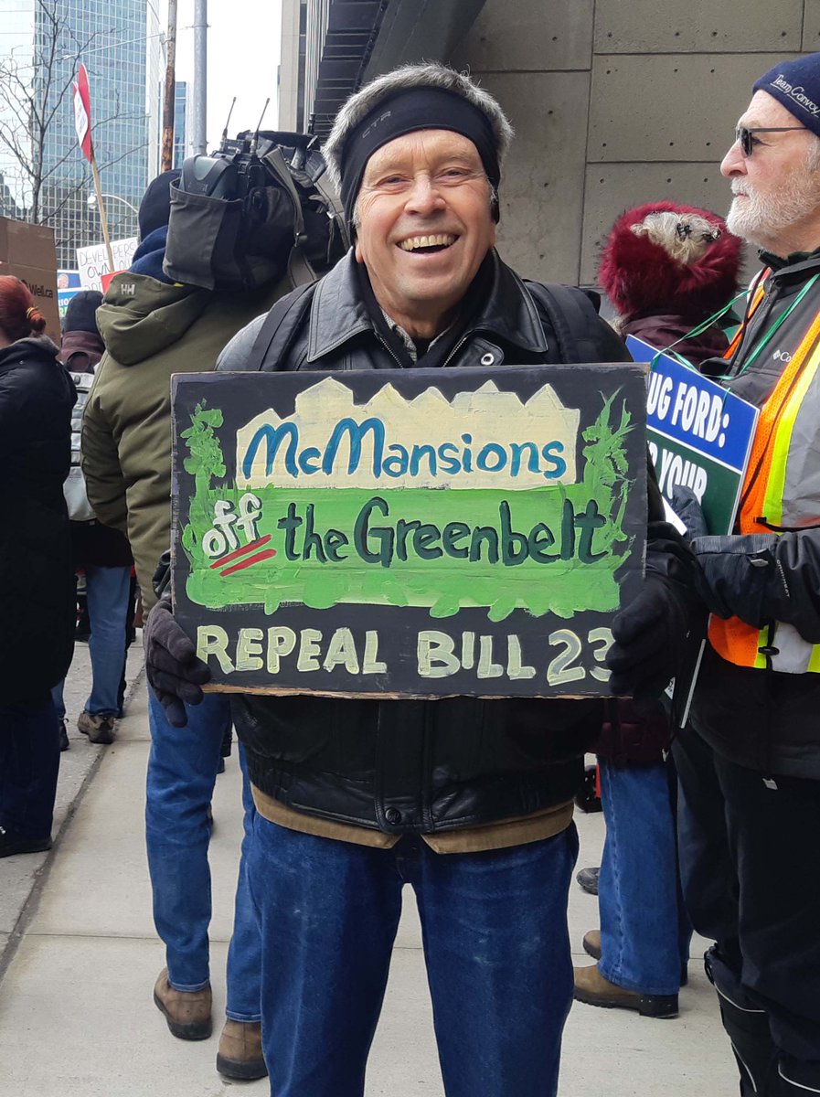 Toronto rally to stop Doug Ford’s destructive #bill23. 
Don’t pave the greenbelt! Affordable housing - not McMansions!

#Greenbelt #ONGreenbelt #Handsoffthegreenbelt #Onpoli