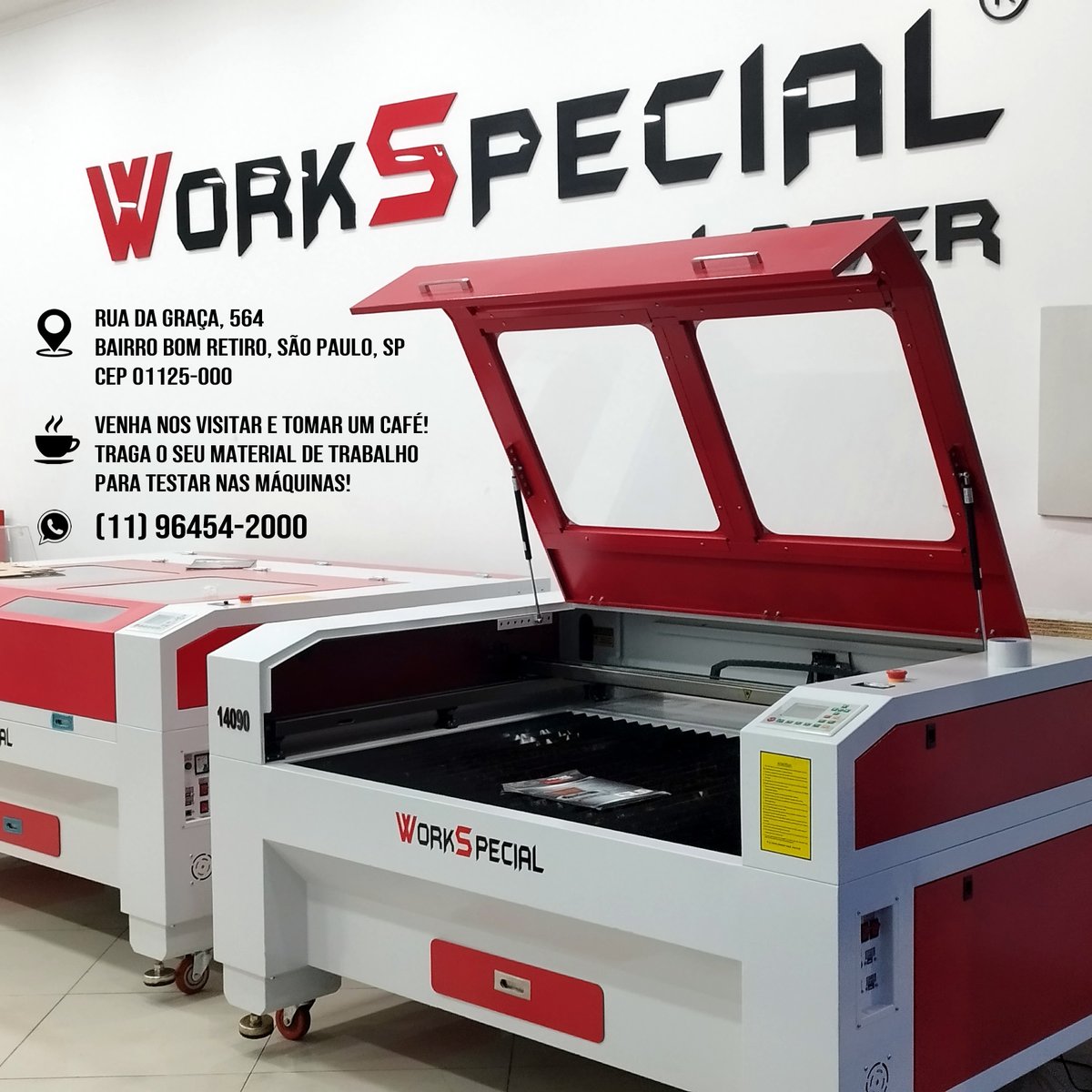 WorkSpecialBR's tweet photo. Máquinas de corte e gravação a laser com garantia de 1 ano, treinamento, entrega para todo o Brasil.
Somos uma empresa brasileira, no mercado desde 2003. 
Solicite seu orçamento: (11) 96454-2000
https://t.co/O8Cx2MAoCP 
#WorkSpecial #oportunidade #empreendedorismo #laser https://t.co/qrzKXLeTu4