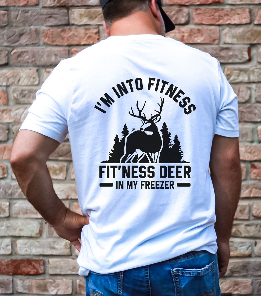 Great gift for the man who loves deer hunting. I'm Into Fitness T-shirt, Deer Shirt, Deer Hunting Shirts, Men's Hunting Shirt, Men Shirts Hunting, Hunter Shirt, Hunting Gift, Gift for Dad etsy.me/3H1bduL #shortsleeve #crew #dadbirthdaygift #huntinggifts