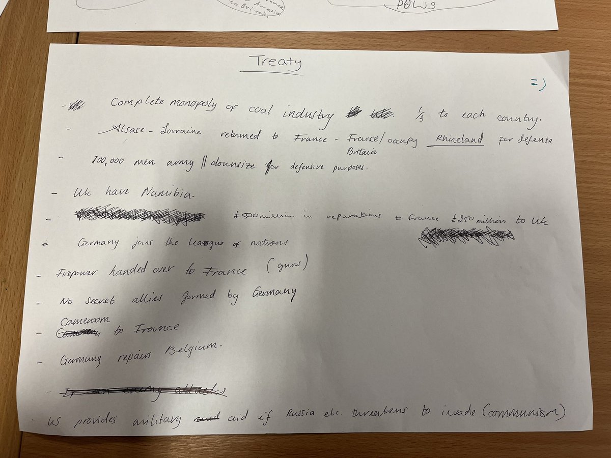 Great effort from a S4 historians today!! Each pupil represented a country involved in the treaty of Versailles. Pupils debated the terms and conditions of the treaty in groups and some got pretty close to the actual conditions! @HistoryGrove  #PGDEAberdeen