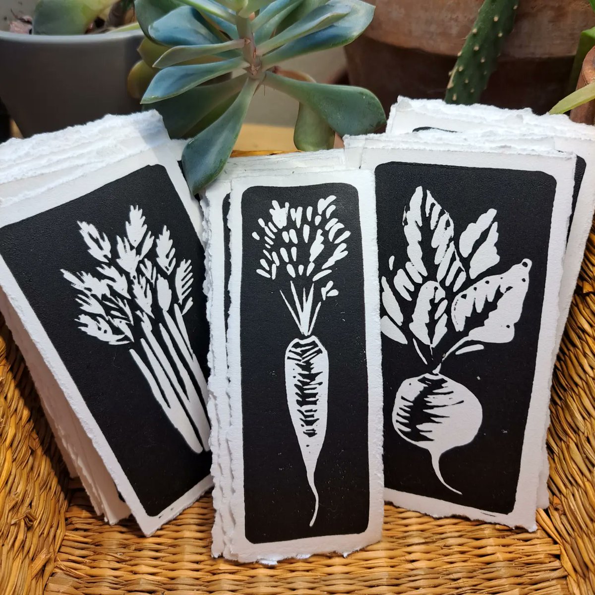 vodachuck's tweet photo. taking a break from bird art for some veggies 🥕

#printmaking https://t.co/QapbT4909L