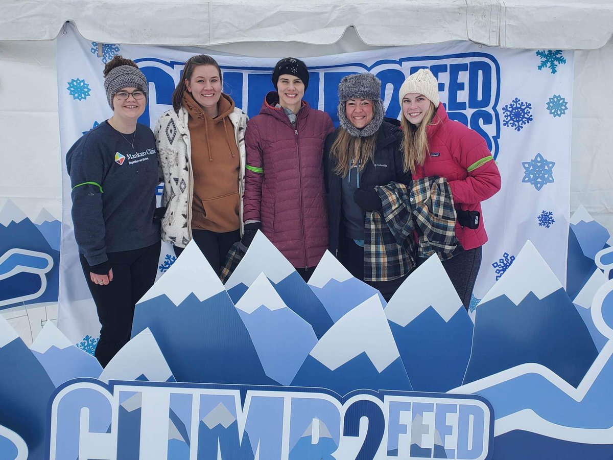 Mankato Clinic teams had fun-times-2 climbing and sliding at Mount Kato for Climb2Feed Kids! #Climb2FeedKids #TogetherWeThrive #MountKato