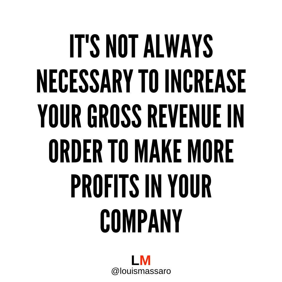 More revenue does not necessarily mean more profits. A lot of times it's just more stress and problems.

There's a lot of money that can be made by tightening things up.

Working on your fundamentals and paying attention to the small things can put more money in your pocket. 💪🚀