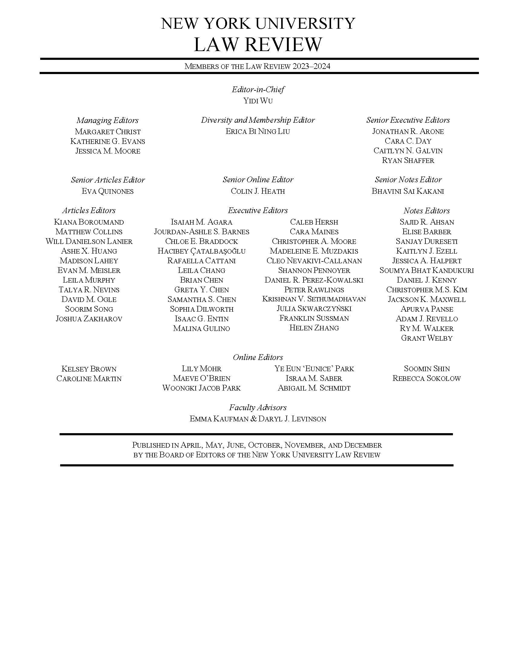NYU Law Review (nyulawreview) / Twitter