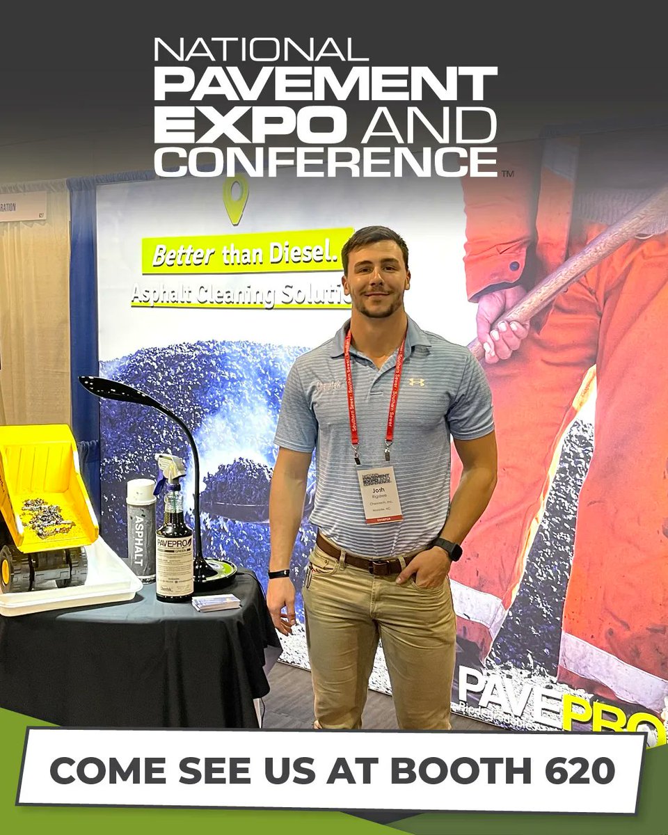 paveprocleaner's tweet photo. Are you going to be at #NPE2023 ? Come see why PavePro is the best asphalt solvent and release agent on the market at booth 620.
#nationalpavementexpo #NPE #asphalt #asphaltpaving #asphaltroads #roads #roadconstruction #paving #pavingtheworld #pavinglife #construction https://t.co/SQD6AqSq9A