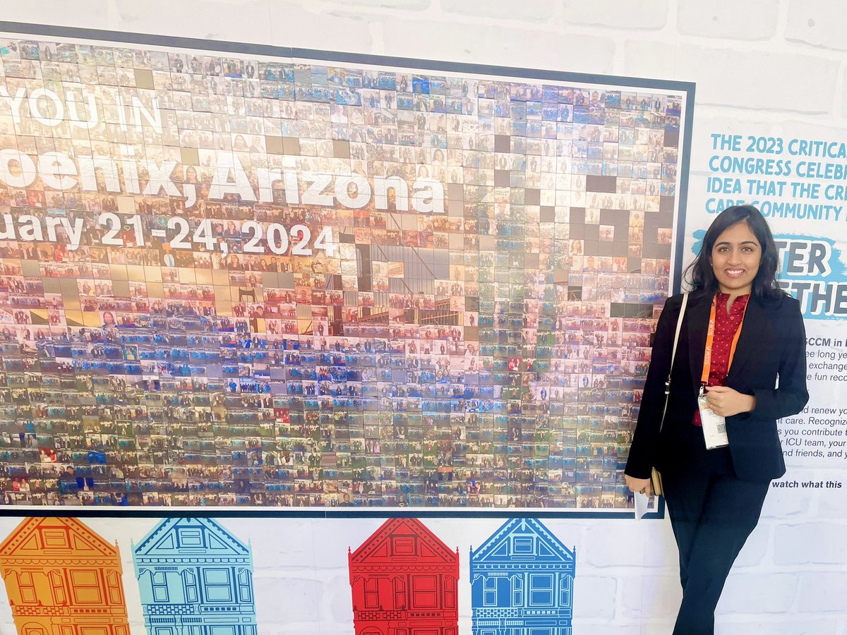 SushmitaPrabhu's tweet photo. A fulfilling weekend indeed!
Thank you @SCCM for giving young researchers like us the perfect platform to share our ideas with fellow #PCCM folks. 
Going back home inspired and motivated to come back again in 2024 to #SCCMArizona 💪
@SCCM @SCCM_Research 
#WomeninCriticalCare https://t.co/XVkTBpxigx