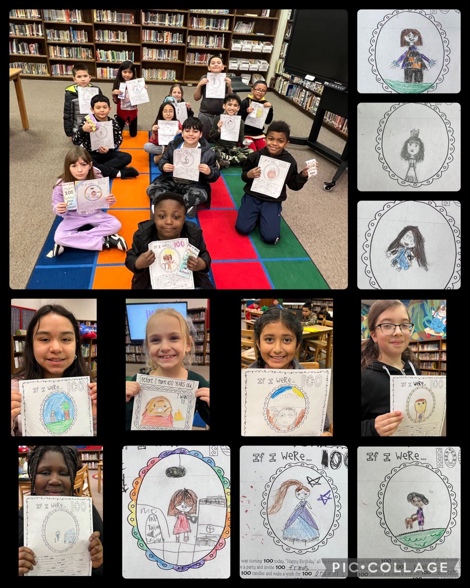 LydiaYbarra24's tweet photo. Today our LBJ Knights are 100 days SMARTER! Celebrating the 100th Day @LBJelementary! #ECISDlibraries https://t.co/Xf1tsOXRpB