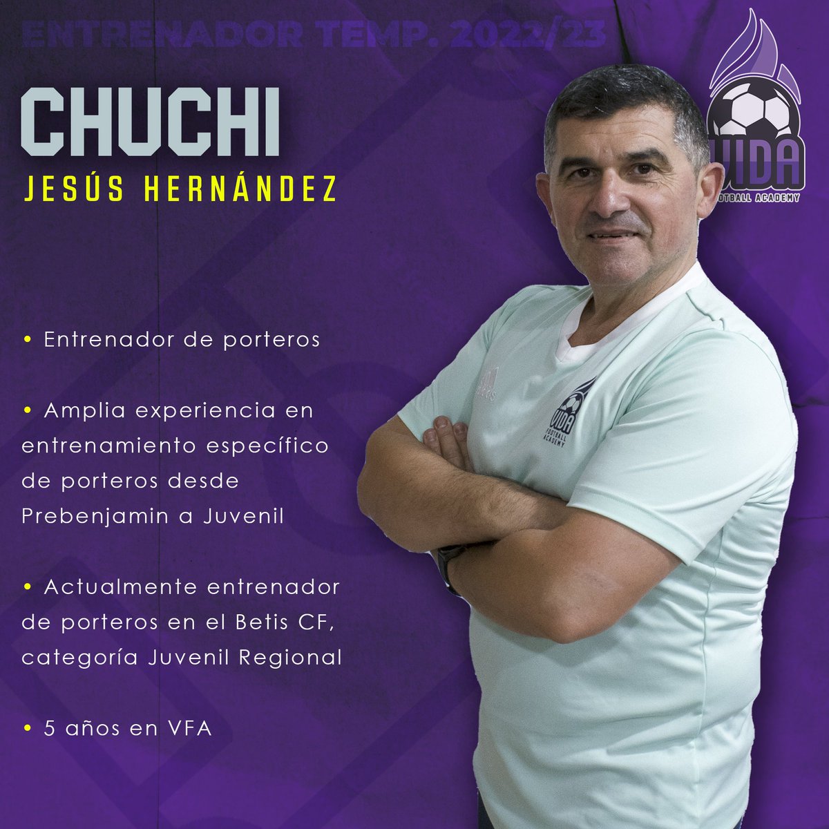 VIDAcademyF's tweet photo. 🗣️ ENTRENADOR | 

Los porteros siguen estando en buenas manos. Por quinto año consecutivo, Chuchi entrena a nuestros pequeños guardametas para que sus vuelos sean altos. Experiencia, cariño y una paciencia infinita. ¡Un placer contar con él! 💜

#FútbolEsVIDA https://t.co/VD7vQkstZY