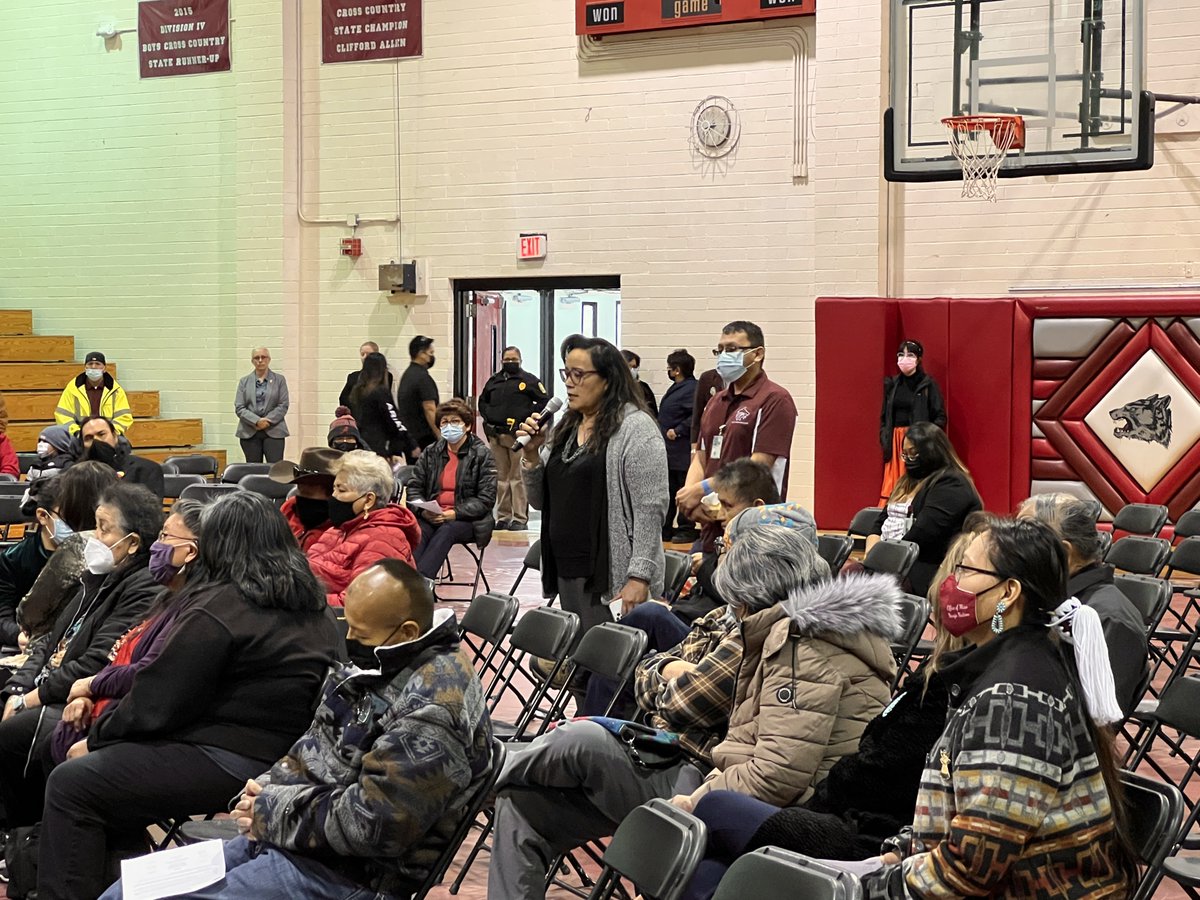 SecDebHaaland's tweet photo. This weekend, @AsstSecNewland and I held our 4th and 5th events on The Road to Healing, a year long effort to create space for survivors of federal Indian boarding schools to share their experiences. https://t.co/f9zSFFsIfB