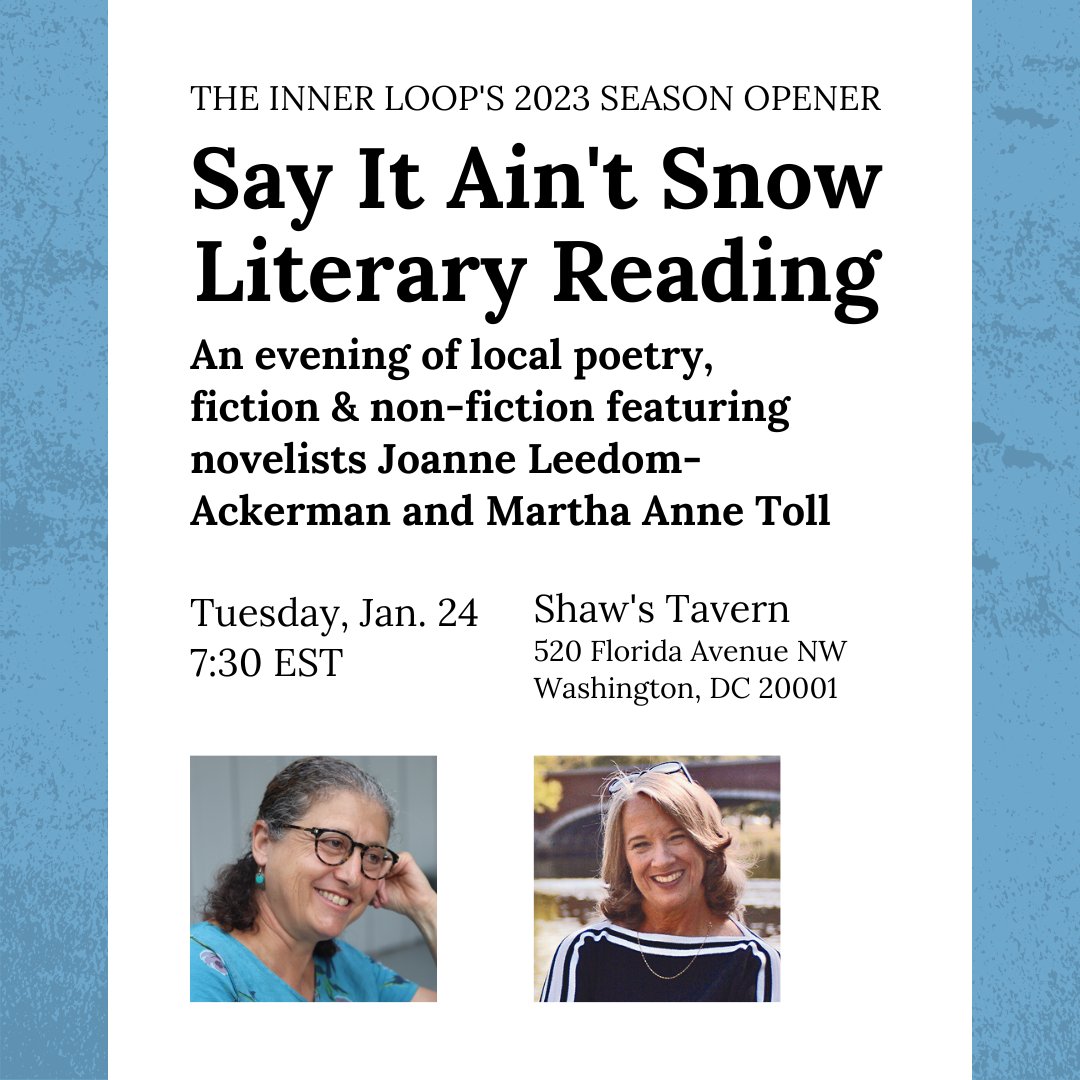Come join us, warm up, and get to know your local authors!

eventbrite.com/e/say-it-aint-…

#fiction #author #novelist #literaryevent #poetry #washingtondc