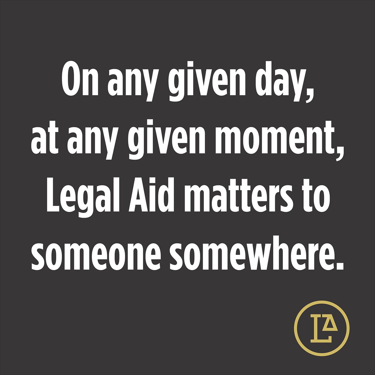 LegalAidTweets's tweet photo. Legal Aid addresses the most fundamental issues of any society and the most basic of human needs.

#JusticeForAll #LegalAidWorks #CivilLegalAid https://t.co/SyReyD5ksB