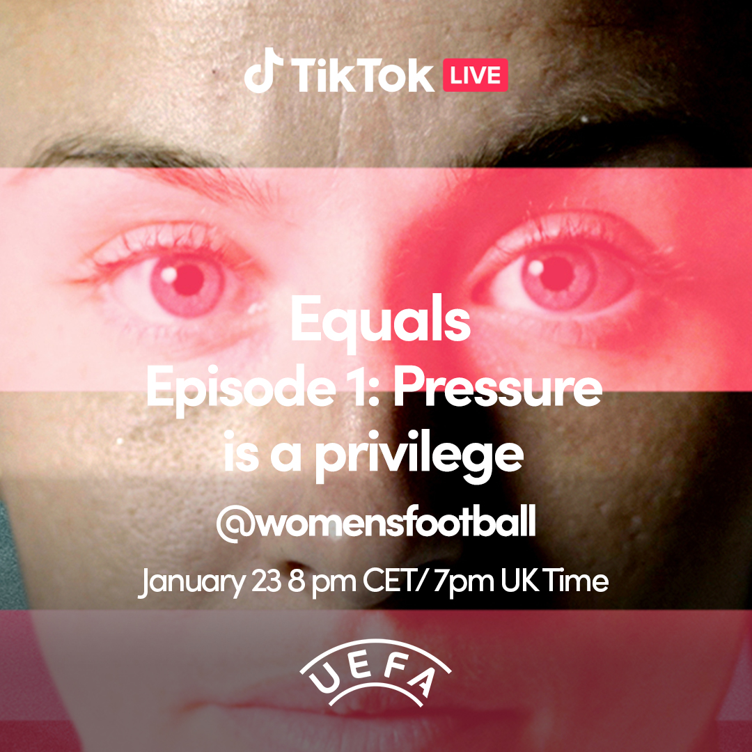 TikTokSports's tweet photo. now LIVE! ⚽ 💥 
follow the journey of women in football 
Equals premieres tonight on TikTok featuring players from all teams that participated in the Women's EURO  
➡️ https://t.co/p8zdQSDgji https://t.co/CZelpxZWza