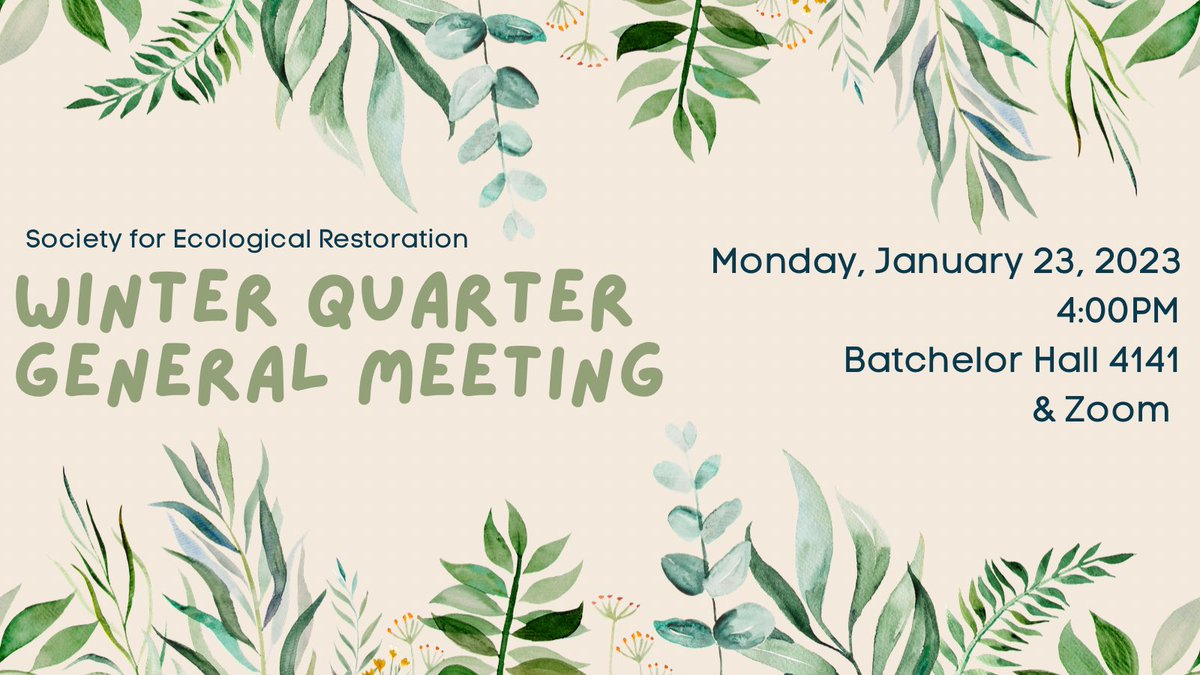 UPDATED ROOM! We will now be meeting in BH 4141. Hope to see you there!