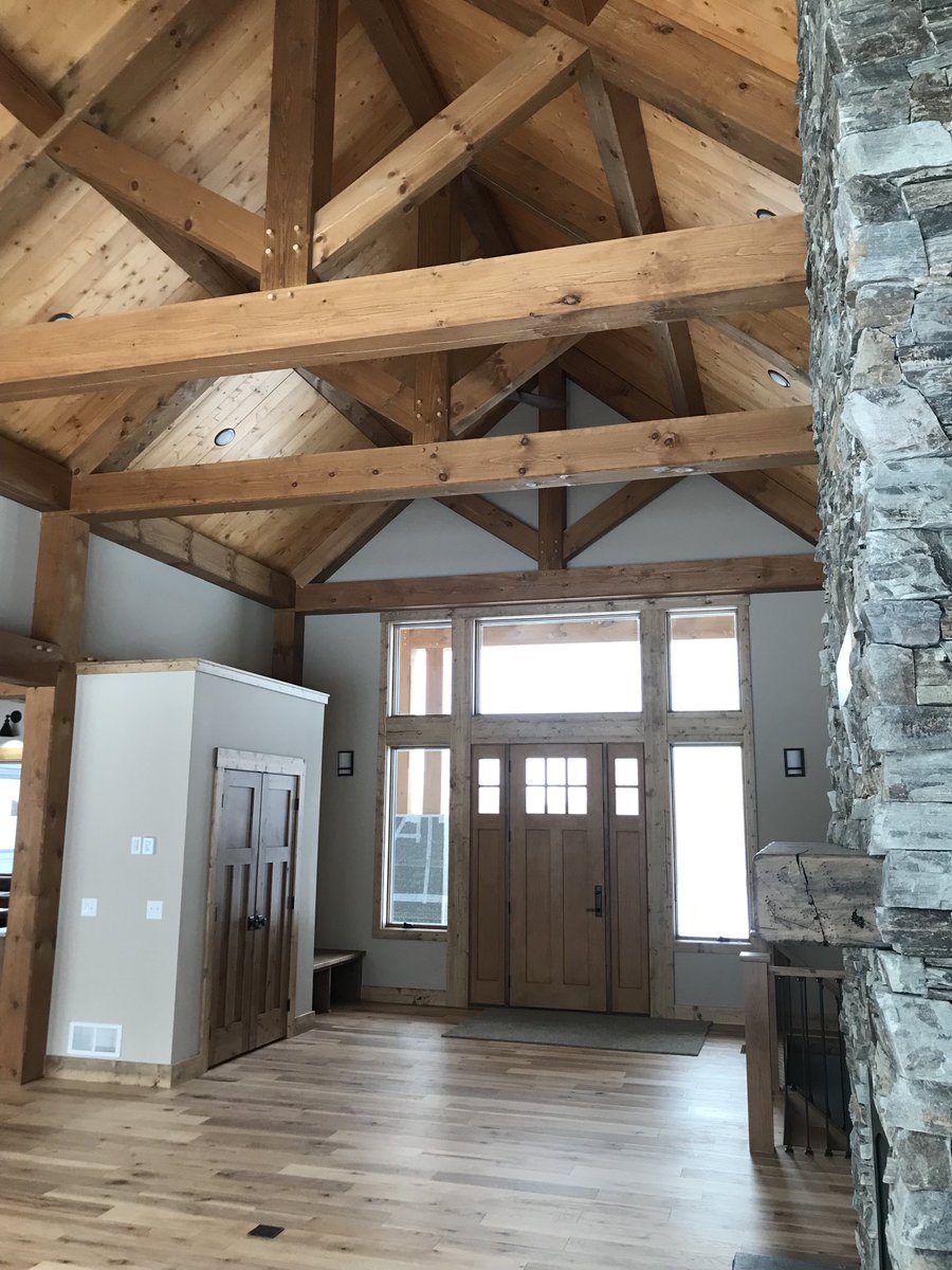 HighPointHMN's tweet image. Welcome Home for homeowners just moving into this beautiful timber frame.