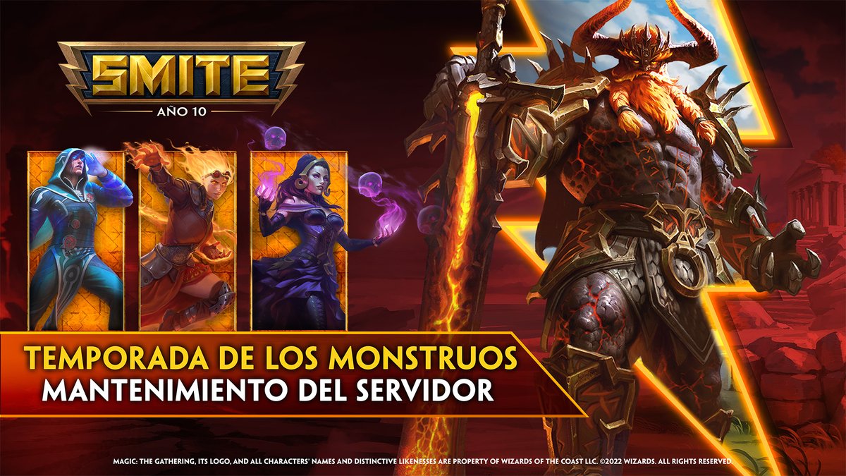 🔥¡El mantenimiento de los servidores para la actualización del Gigante de Fuego comenzará mañana a las 13:00h CET, estimamos un tiempo de inactividad de alrededor de 3 a 4 horas!🔥

Podéis encontrar más detalles aquí: status.hirezstudios.com