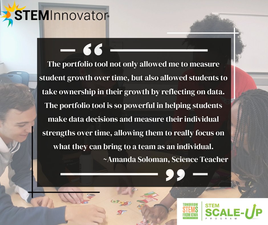 Iowa STEM Teachers: STEM Innovator® has been named an Iowa Governor’s STEM Council Scale-Up program for 2023 – 2024. Application is open until Feb. 28. 

Learn More: bit.ly/3XeV77h 
Apply: iowastem.org/Scale-Up-Appli…