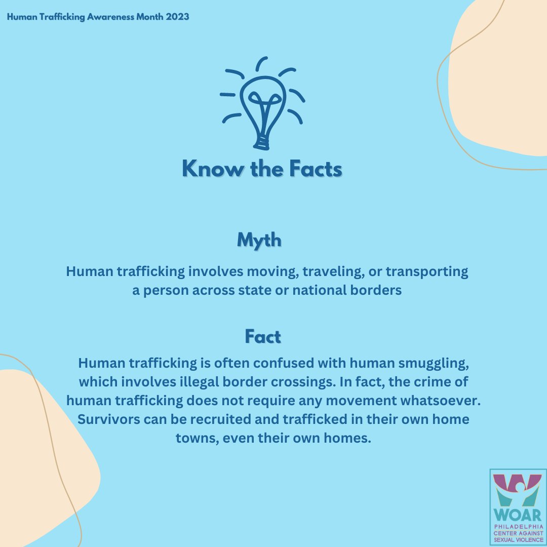 There are countless myths regarding human trafficking. As we debunk myths throughout the month, we can end human trafficking together. Know the signs! #HumanTrafficking #Safety #Community
