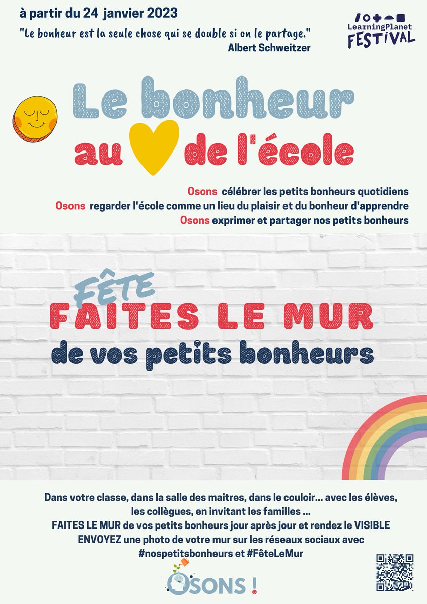 Les premiers murs sont apparus et avec eux la célébration de nos #nospetitsbonheurs  qui rythment la vie des écoles et des circonscriptions.
#osez rejoindre <a href="/elody1981/">Elo Tb</a> <a href="/DelphineJacobus/">Delphine Jacobus</a> et participez à la #FeteLeMur 

<a href="/Christel_Prince/">Christelle Prince</a> <a href="/manuelbock_ien/">Manuel BOCK Inspecteur éducation nationale</a> <a href="/FrancoisTaddei/">François Taddei</a>