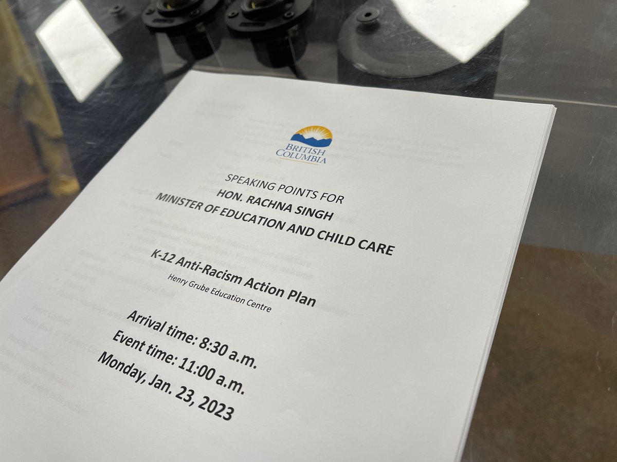 MBernardoNews's tweet photo. #BC’s Minister of Education and Child Care is in #Kamloops to address a Student Diversity Summit. 
Rachna Singh is making an announcement re: racism and discrimination in schools. 

#bced https://t.co/CsMjyDCEUW