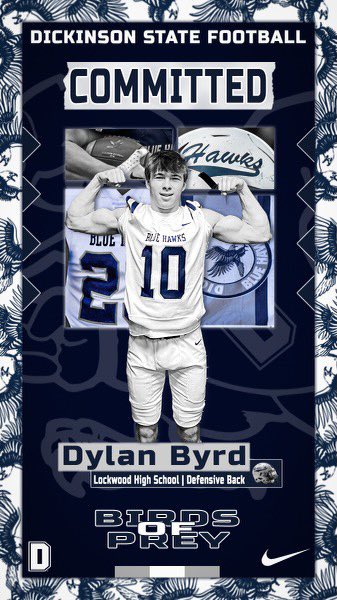 ByrdmanJones's tweet photo. Thanks to all my family, friends &amp; coaches who have supported me all these years. I’m excited to announce my commitment to play football &amp; continue my academic career at Dickinson State! Excited to join the Blue Hawk family. @JasonThier @CoachPStanton @BlueHawkFB https://t.co/xonwuAiWqb