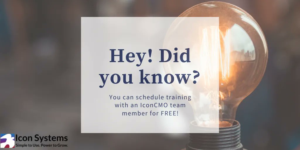 IconSystems_Inc's tweet image. We want your organization to thrive, and with our software and knowledge we know you can! We offer training for FREE to ensure your team knows how to get the most out of IconCMO! #themoreyouknow #toptiercustomerservice