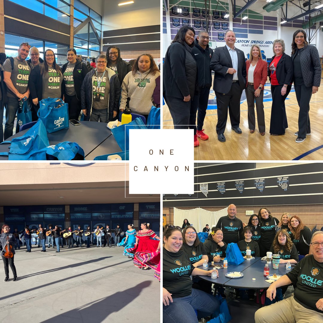 One <a href="/OneCanyonNLV/">Canyon Springs High School (NLV)</a> Feeder Alignment Celebration kicked off with <a href="/CNLV/">City of North Las Vegas</a> Mayor @pagoynes and <a href="/LVAces/">Las Vegas Aces</a> coaches. Nikki Fargas, Aces President, had a great motivational speech and gave away a grand prize to one lucky teacher! #CCSDRegion1 #CCSDOneCanyon @R1SupTrianaCCSD <a href="/ClarkCountySch/">CCSD</a>