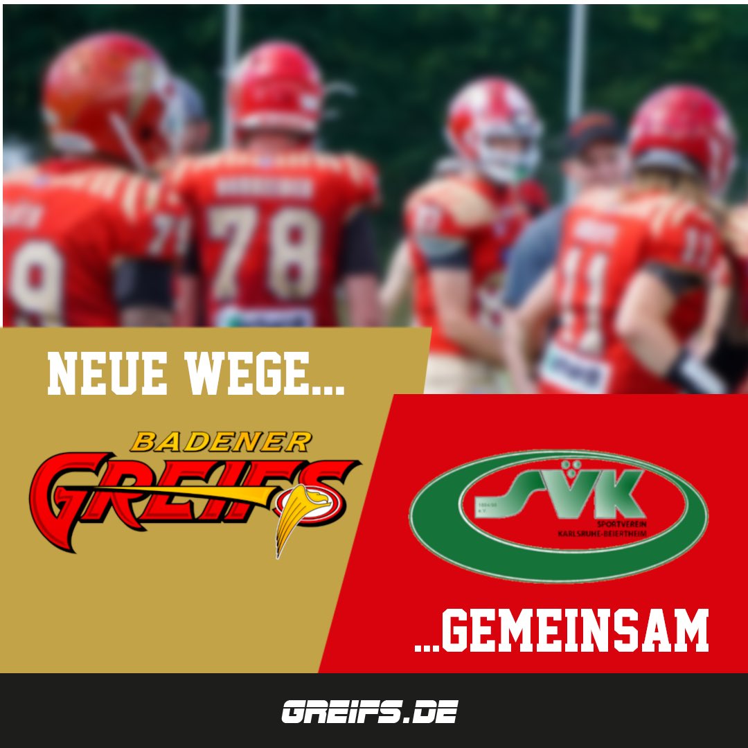 Neue Wege…..
…. Gemeinsam
#karlsruhe #greifs #badenergreifs #football #americanfootball