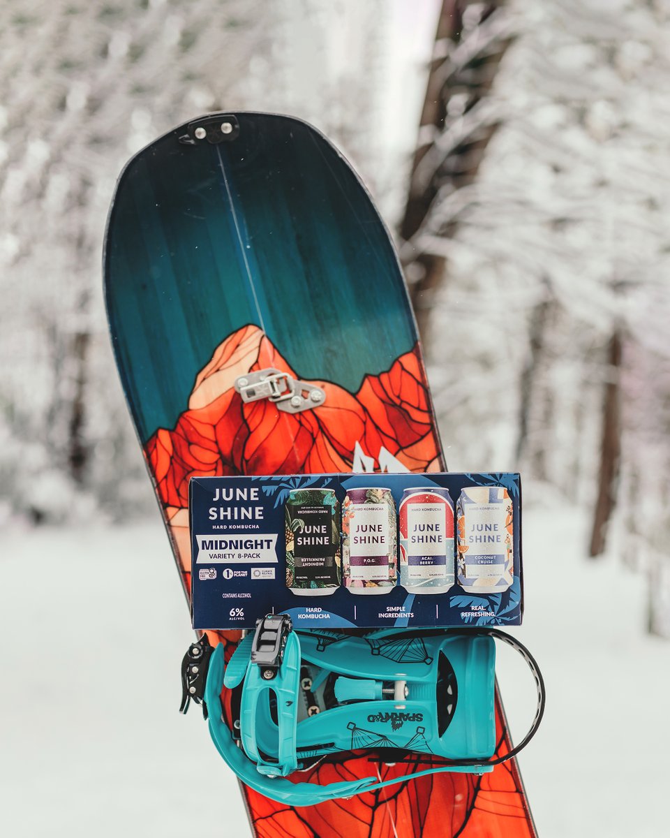 Perfect conditions, perfect provisions ❄️ The Midnight Variety Pack 🌙 Find yours in stores starting on the West Coast + expanding daily. Use our Store Locator to see who's got 'em in stock on your block. 📸 : @ksmadsen #JuneShine #HardKombucha