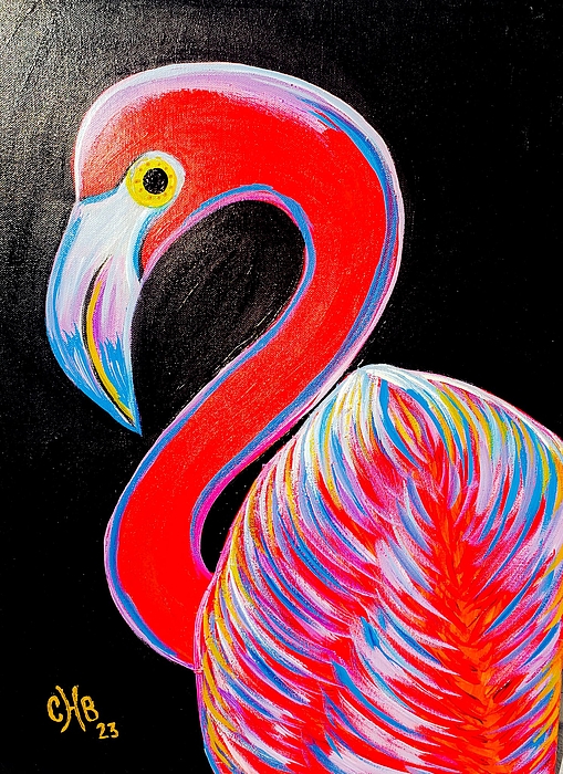 LOVES1973's tweet photo. New artwork for sale! - "Flaming Flamingo " - https://t.co/cDfrDDSJC9 @fineartamerica https://t.co/19Rud1KdGR