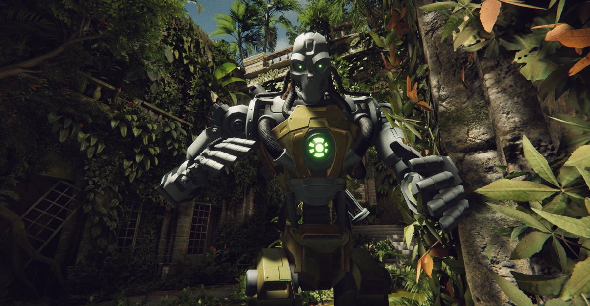 Botborgs's tweet photo. 🎮🕹️ BORGVERSE NEWS 🎮🕹️

➡️Also, we've been getting RTX working for the PC-Desktop version  😎
 
➡️Enforcer looks much more menacing in raytraced lighting https://t.co/UdX76P9yCU