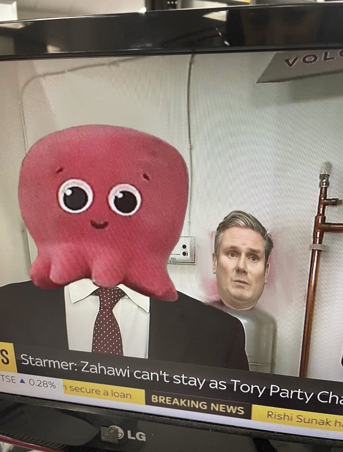 T_Whizzle's tweet photo. @wizbates @RoryStewartUK I said the same after seeing the Octopus energy mascot interviewed. https://t.co/xX0GrNNW71