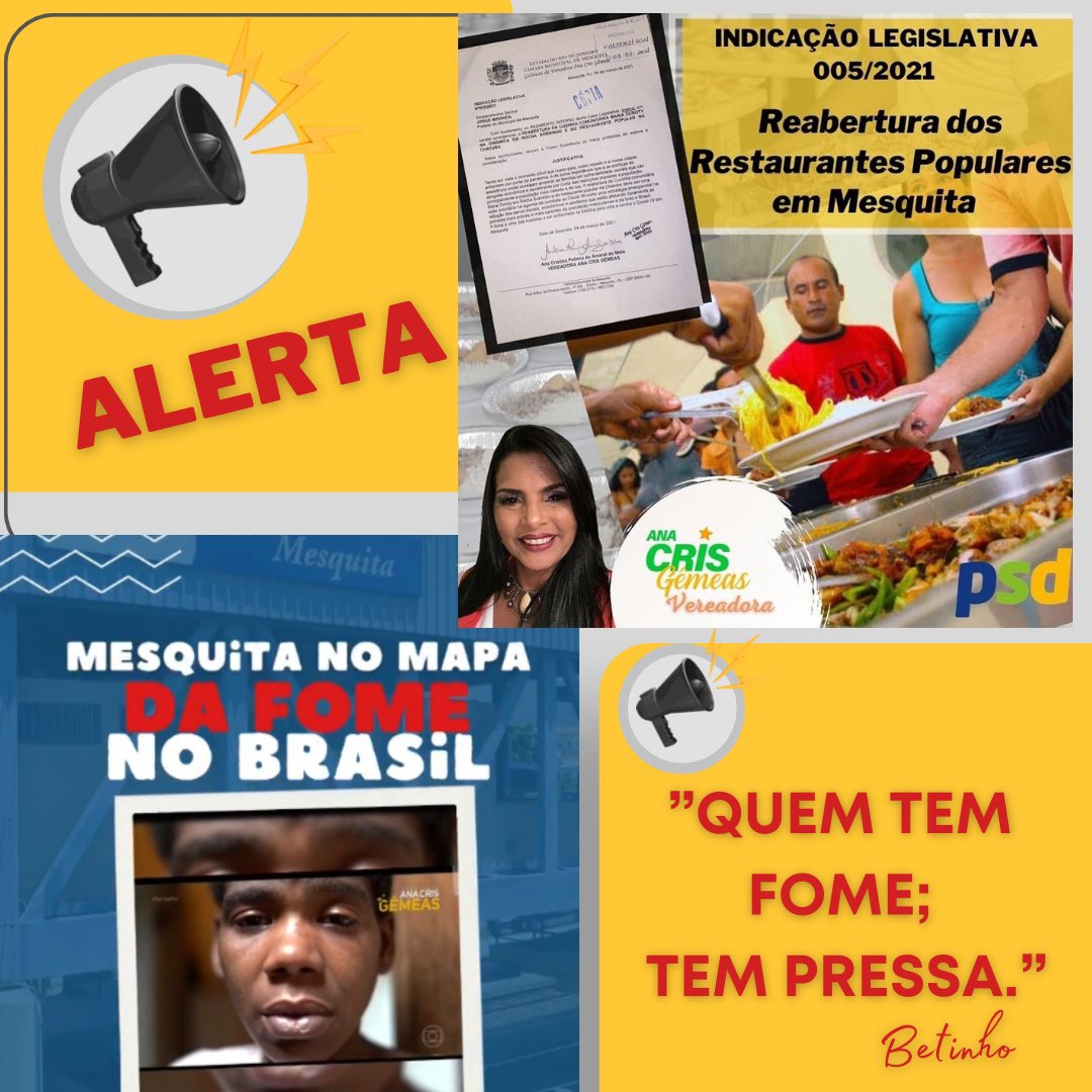 CrisVereadora's tweet photo. MESQUITA NO MAPA DA FOME.Estamos travando a luta para diminuir o sofrimento da população mais carente há muito tempo. Neste  domingo, a matéria sobre a fome no Brasil exibida no Fantástico chocou e indignou ainda mais o país inteiro.Nossa cidade de Mesquita é o retrato da fome. https://t.co/5pZ7VZcTzf