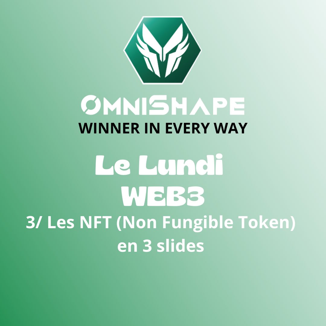 OmniShape_io's tweet photo. C’est quoi un NFT 🤔 

Vous ne savez pas à quoi sert un NFT ? Alors ce post simplifié est là pour vous aider. 

#nft #blockchains #web3 #web3community #sport #running #education #frenchtech #technology #token https://t.co/u8hmXF3Yl0